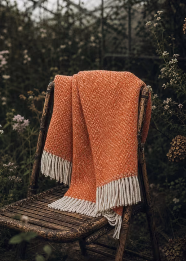 pumpkin illusion pure wool throw ww