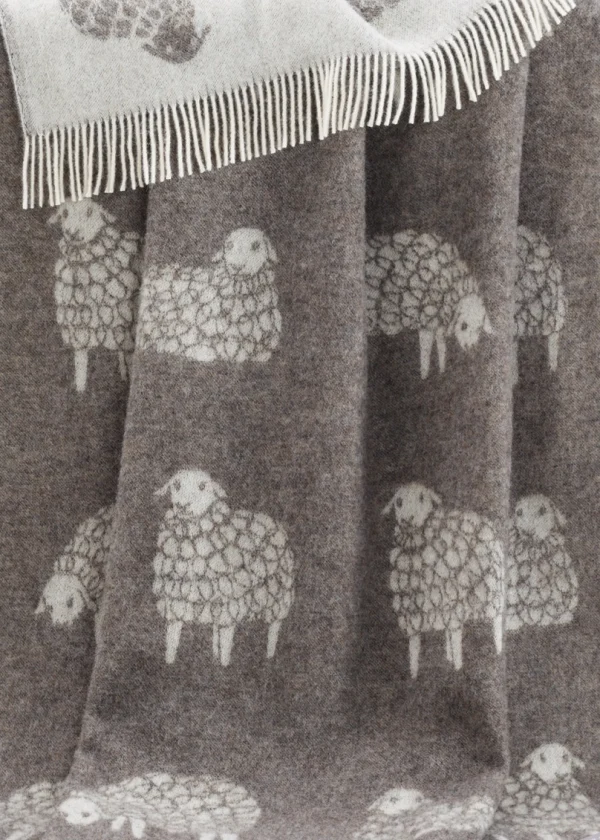 sheep wool throw