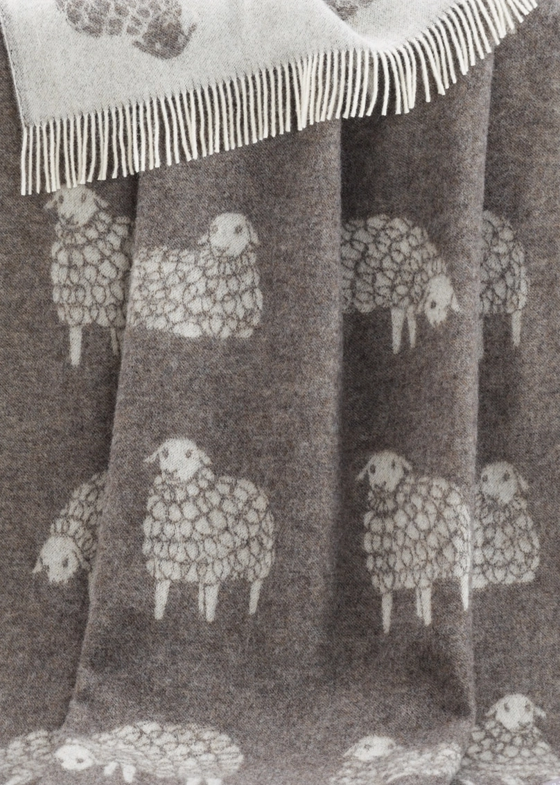 sheep wool throw