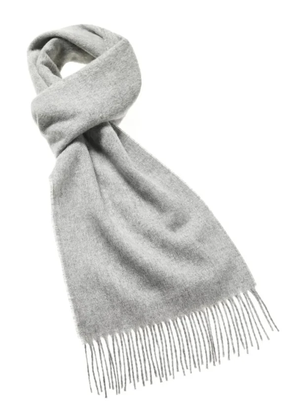 silver merino wool scarf