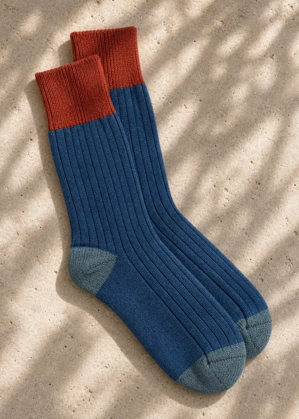 silverstick sewell merlin blue merino wool socks ww