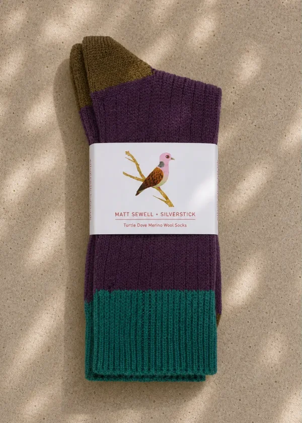 silverstick sewell turtle dove merino wool socks ww