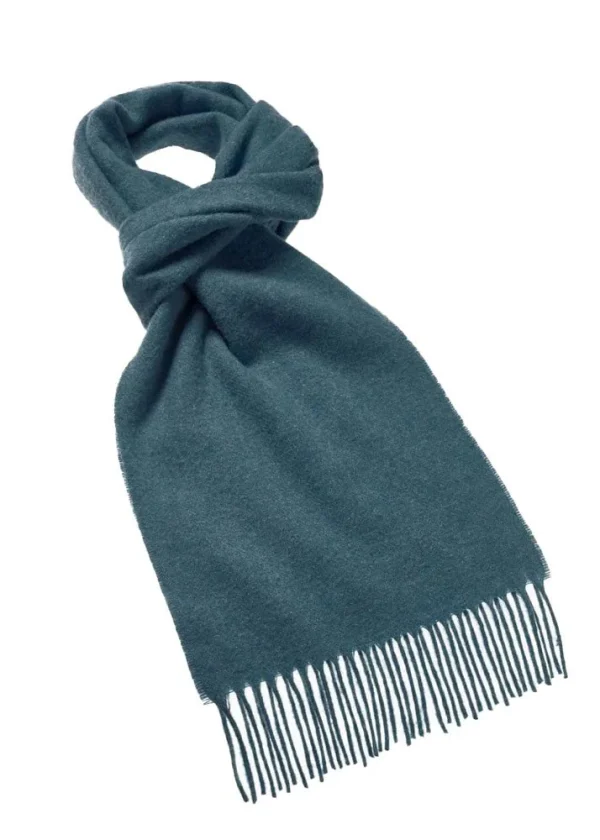 teal merino wool scarf