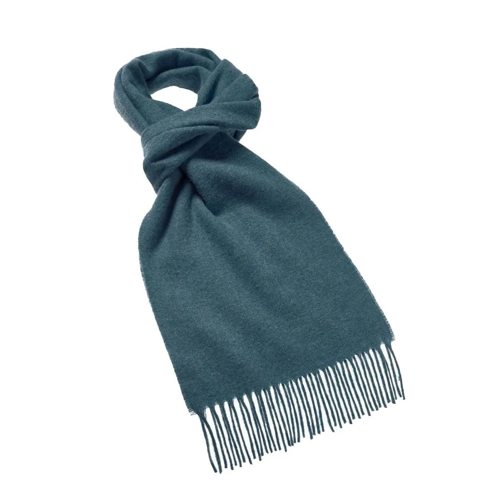 teal merino wool scarf