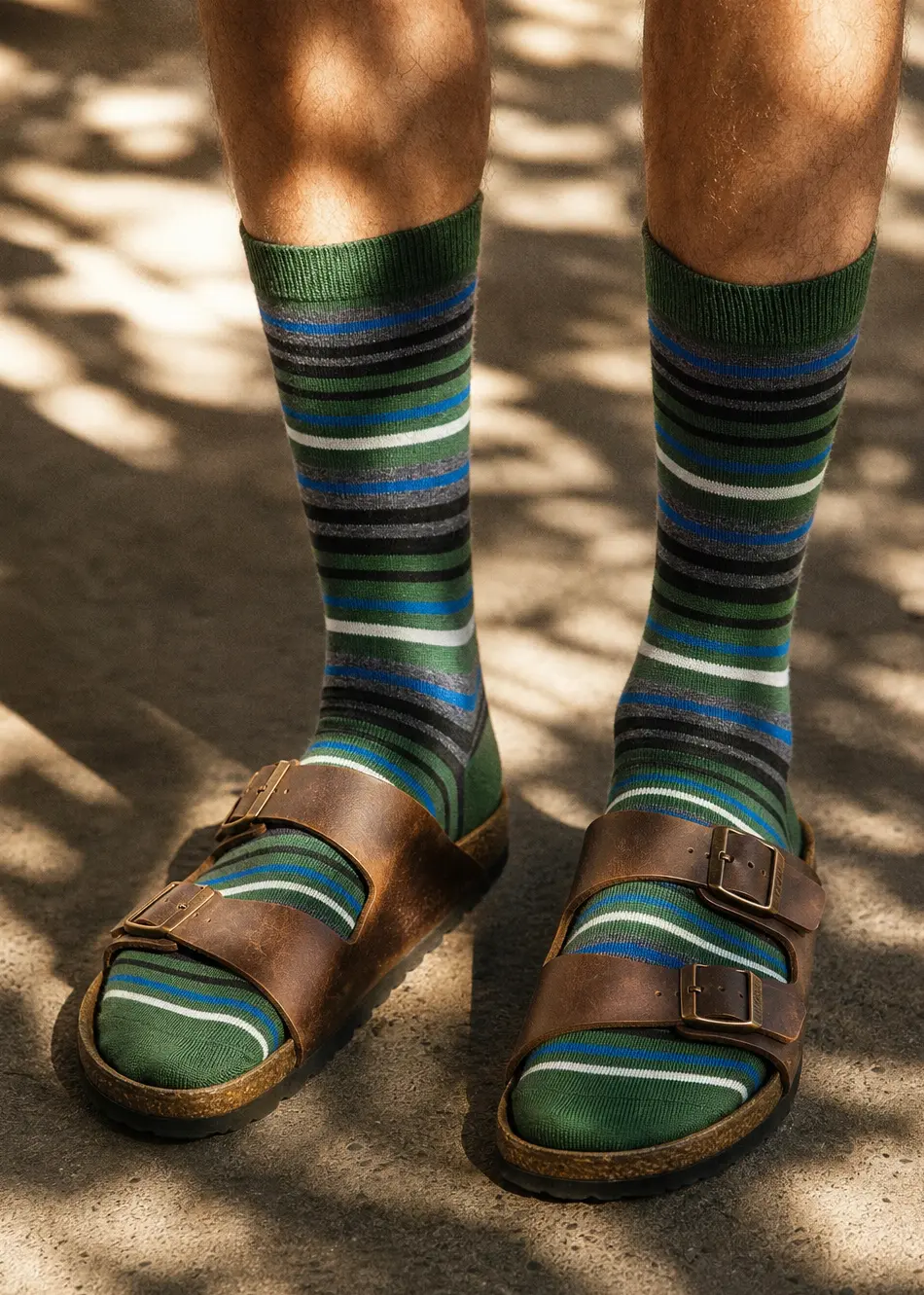 thought bamboo socks watson green stripey ww