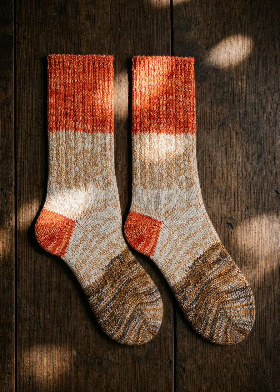 thunders love orange recycled cotton socks ww