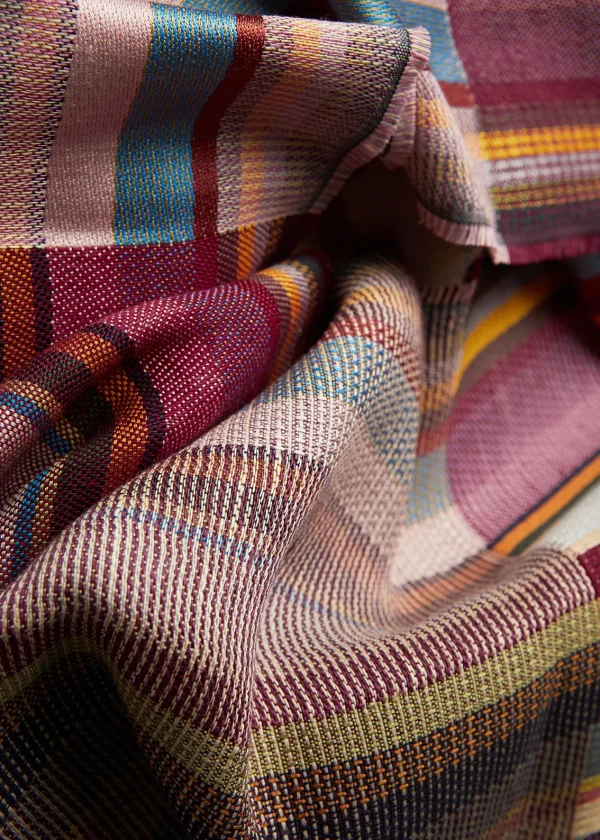 wallace sewell pomegranate silk linen scarf ww