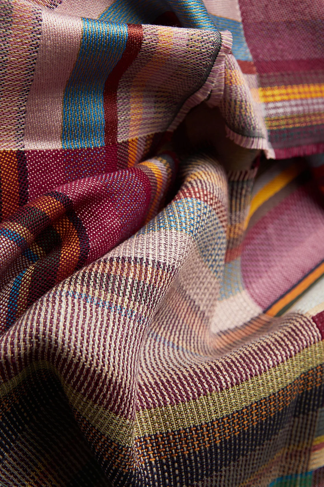 wallace sewell pomegranate silk linen scarf ww