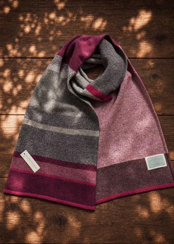 wedderburn berry melange wool scarf ww