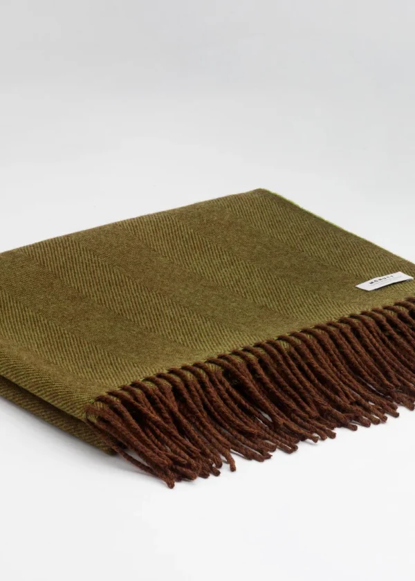 Moss Merino Lambswool Pashmina